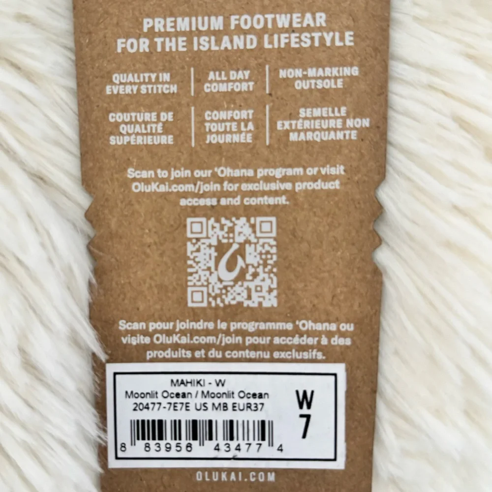 OLUKAI Mahiki Navy Sherpa-Trimmed Slipper Sneaker--7 - Picture 13 of 15